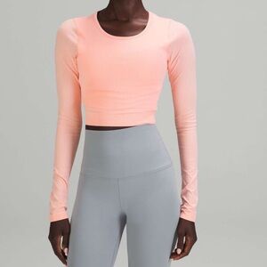 Lululemon Ebb to Street Long Sleeve Shirt – Dew Pink (Peachy) Size 8